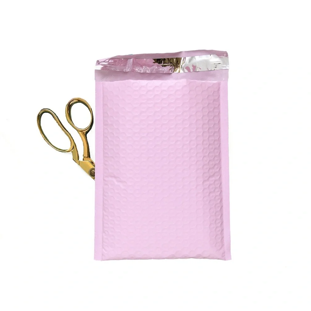 Solid Pale Pink Bubble Mailers, 6.5 x 10, 25 ct!